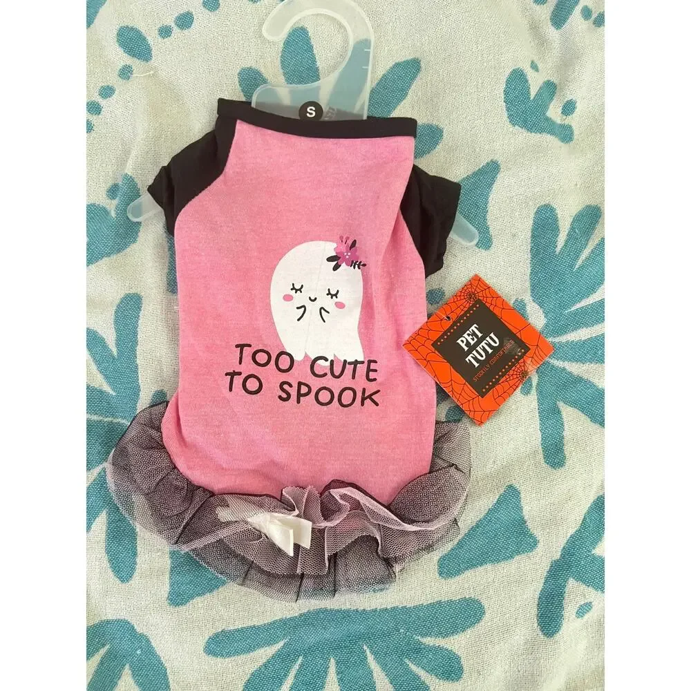NWT Halloween Small Dog Puppy Tutu Ghost Dress Costume